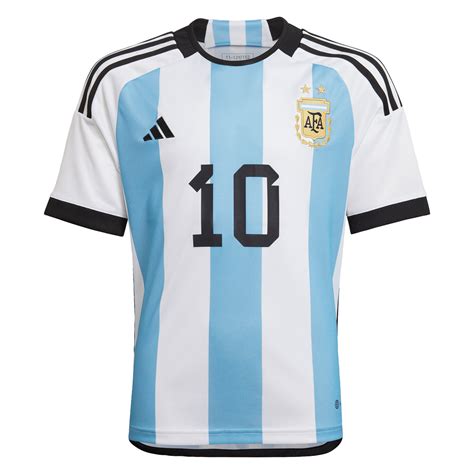 kid's replica adidas messi argentina home jersey 2022